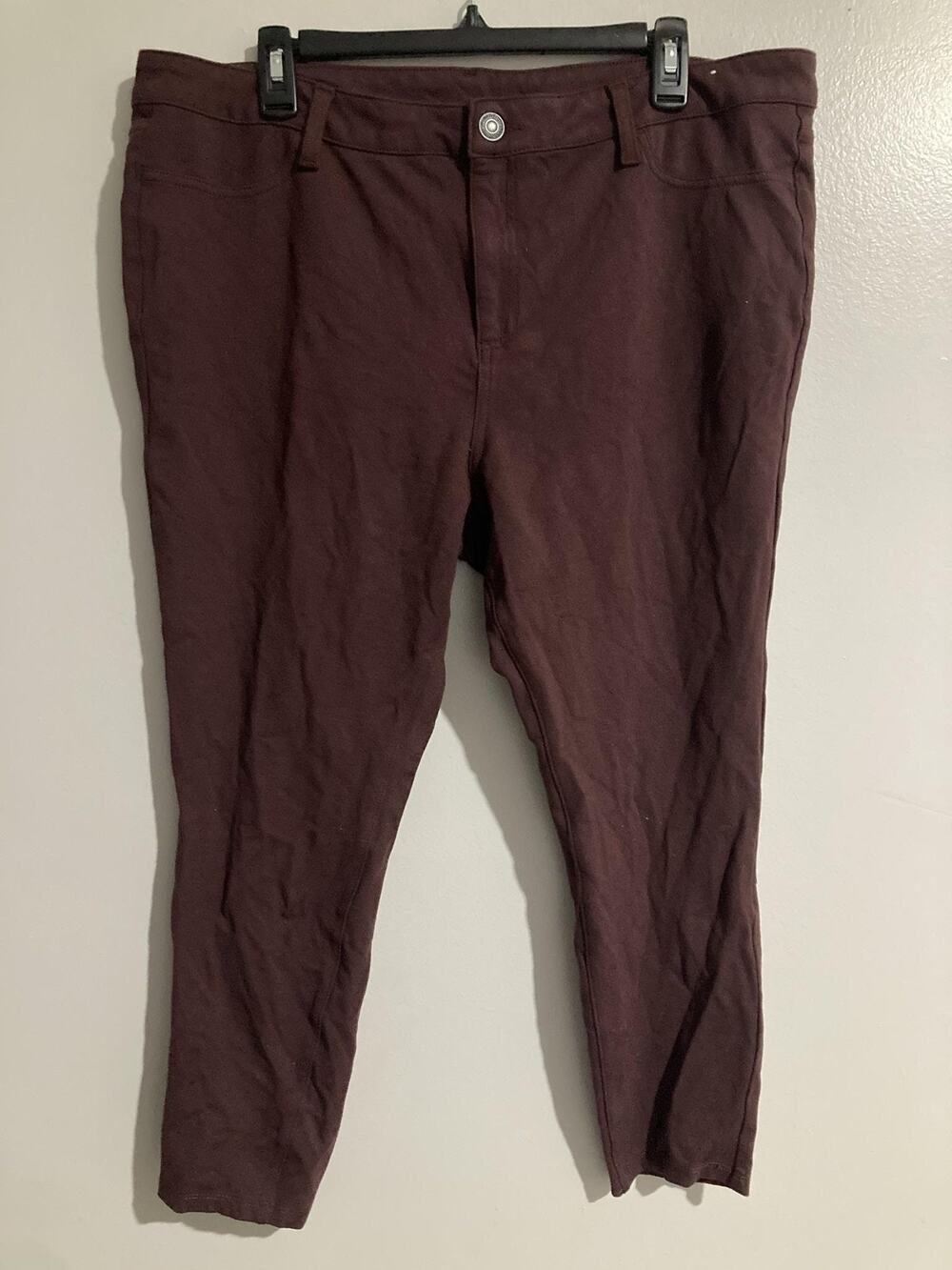 LC Lauren Conrad Pants Womens 1X Purple Jegging Skinny Stretch Knit Casual